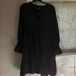 Pomander Place Elegant Black Tiered Dress